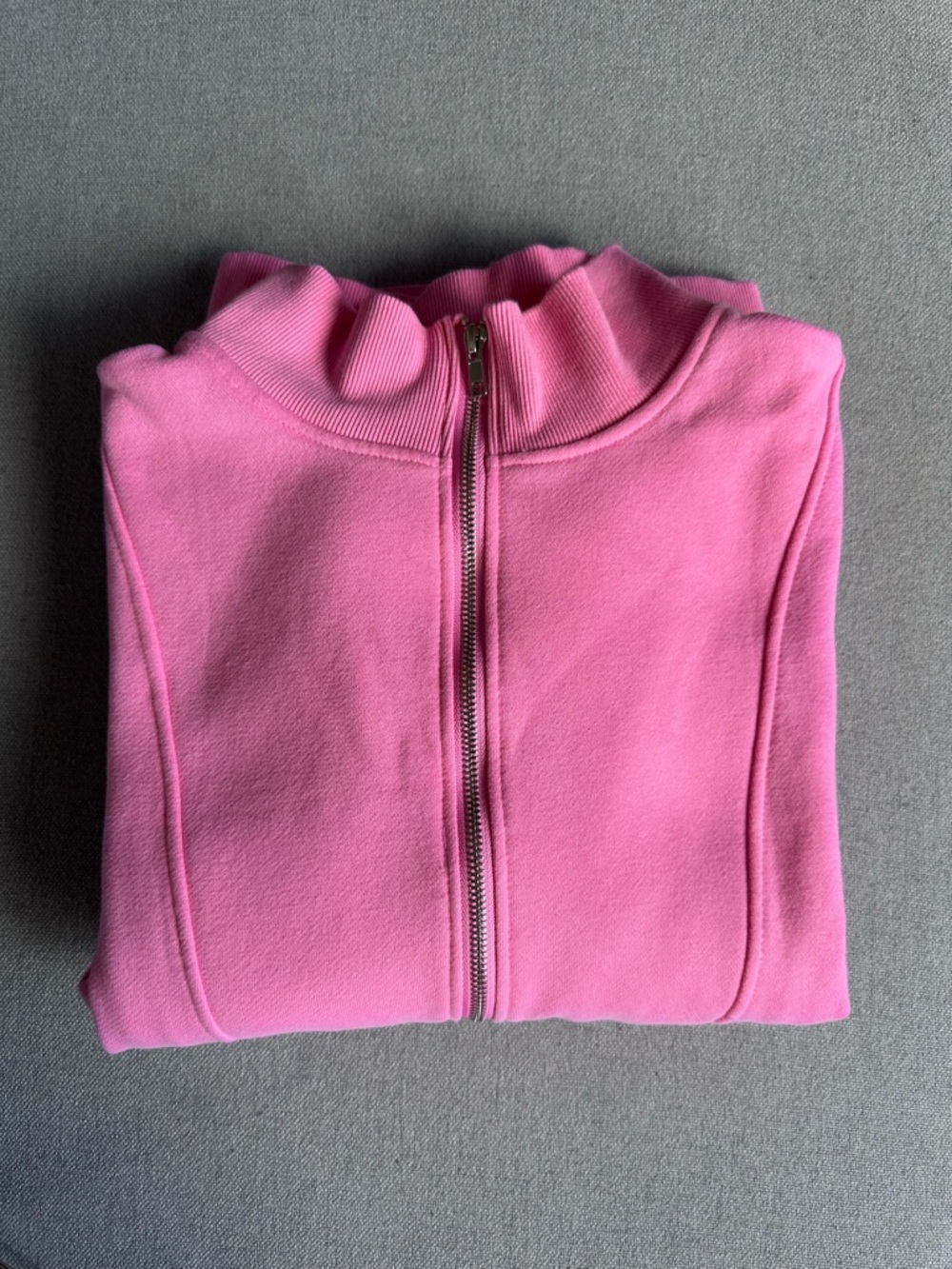 Bright Pink Half-Zip Pullover Sweatshirt - Picture 6 of 6